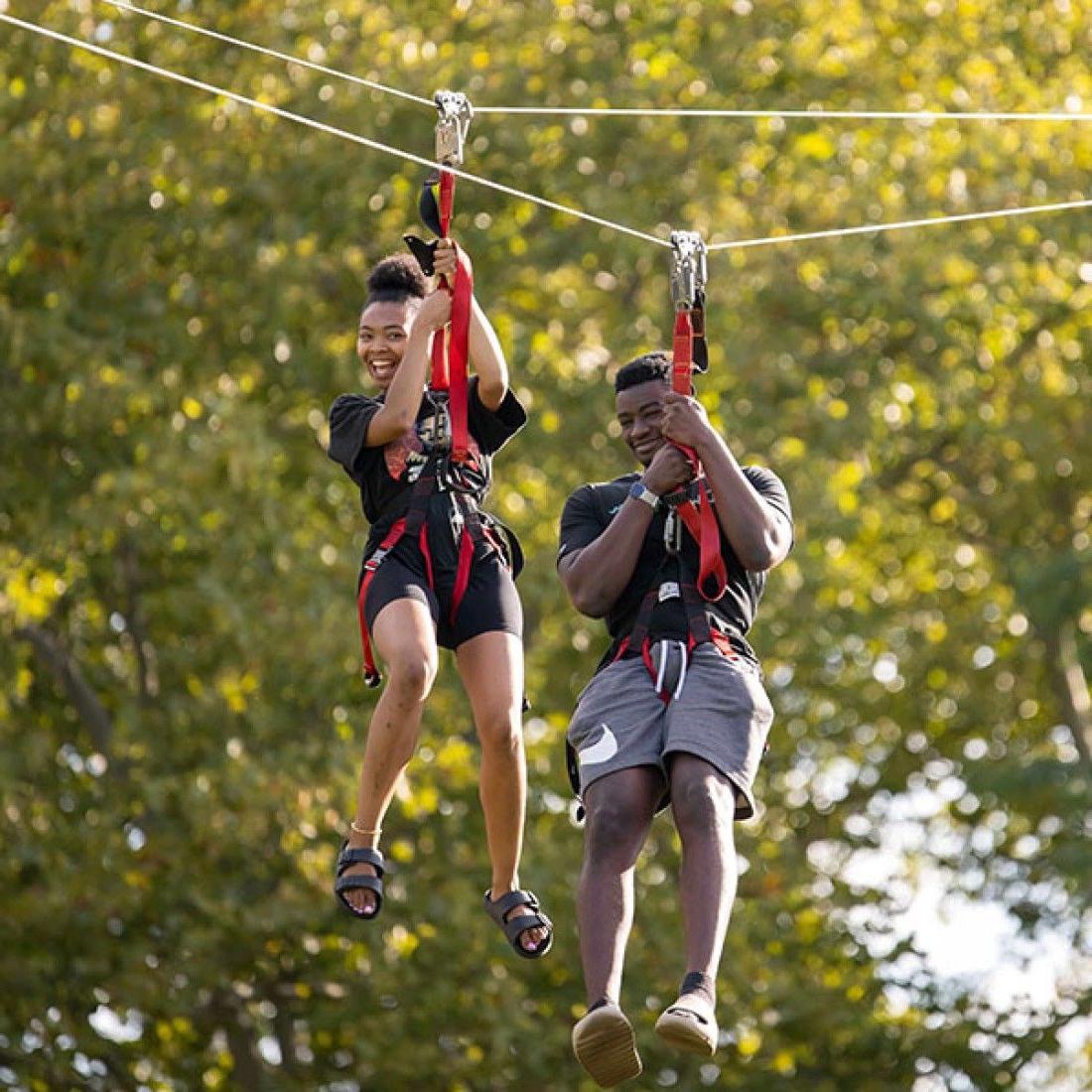 Wittenberg Students Ziplining